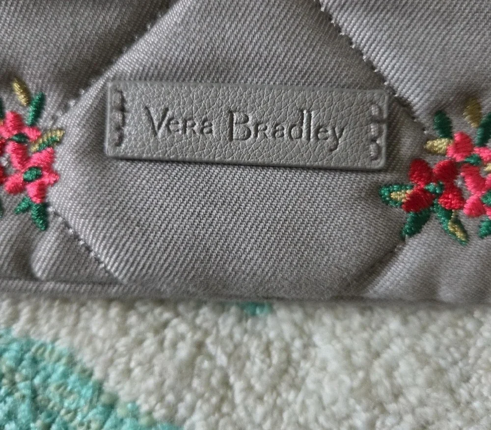 Vera Bradley Carson Hobo Bag Gray W Pink Flowers